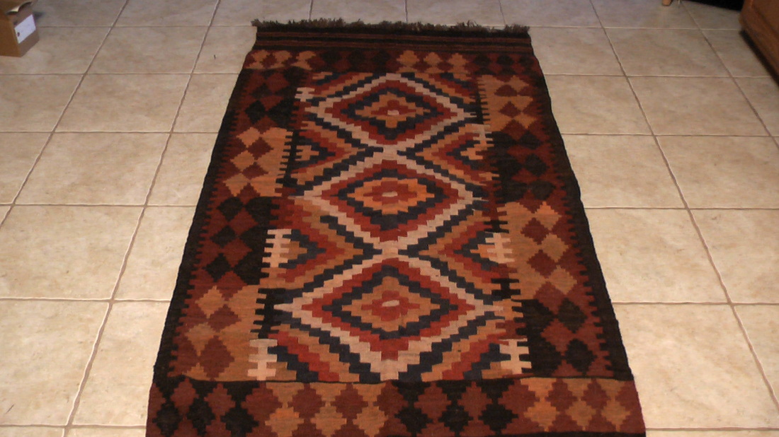 Chester County Rugs Loom Easel Gallery 330 Baluchi Kilim Afgan Size 3 X 6